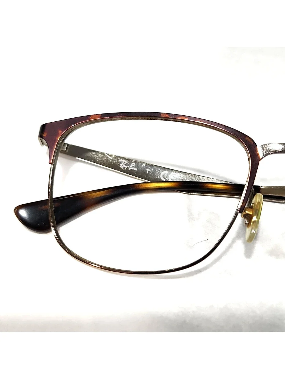 Ray Ban RB6421 3001 Broken Unglued Rim Tortoise Square Eyeglasses 54-18 145